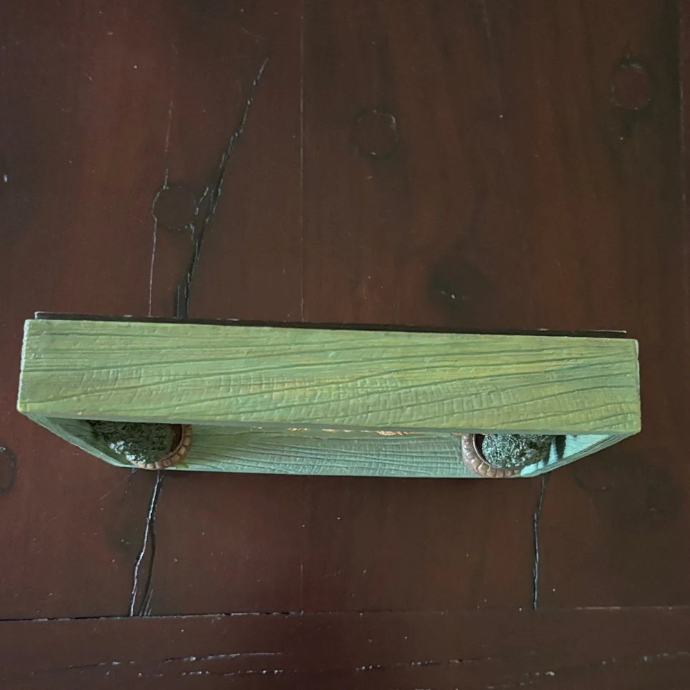 Decorative Green and Brown Picture Frame 3 1/2x5”